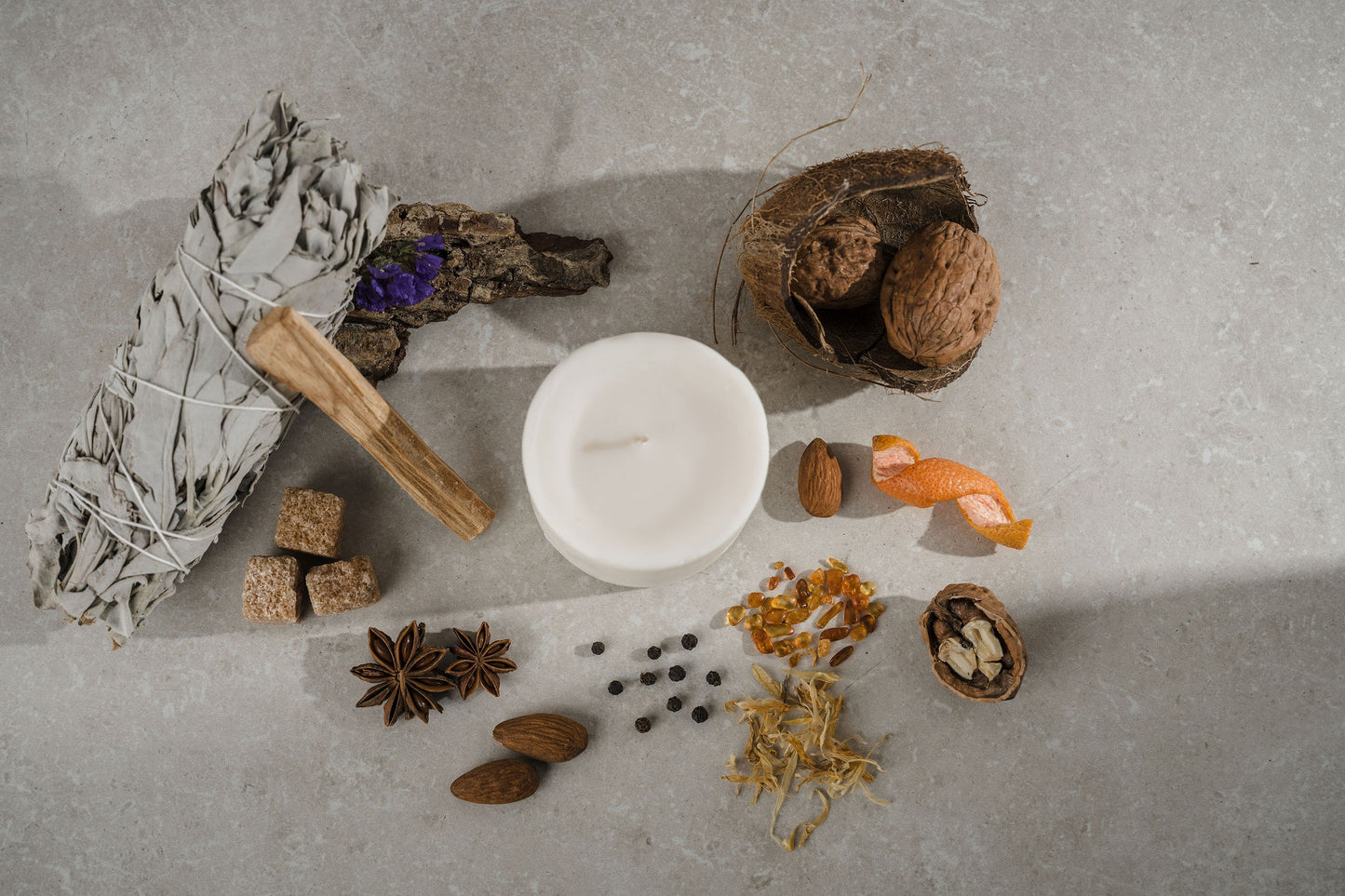 Satori Aromas candle refill for sustainable concrete jar - premium scented wax refill