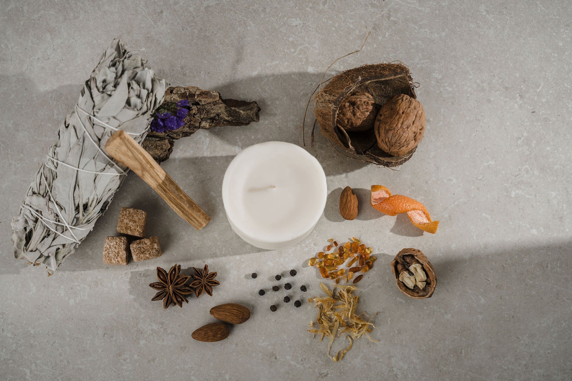 Satori Aromas candle refill for sustainable concrete jar - premium scented wax refill